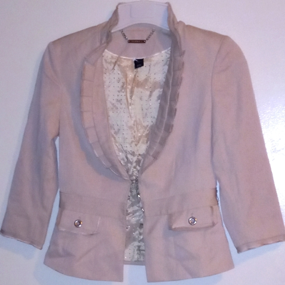 White House Black Market Cream Blazer